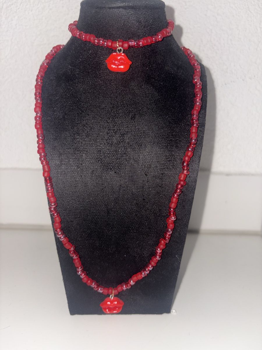 Ketten: Rote Perlenkette mit Armband, Handmade Unikat Schmuck – Neu (gemäss Beschreibung) aus Winterthur von nik_pr58 3