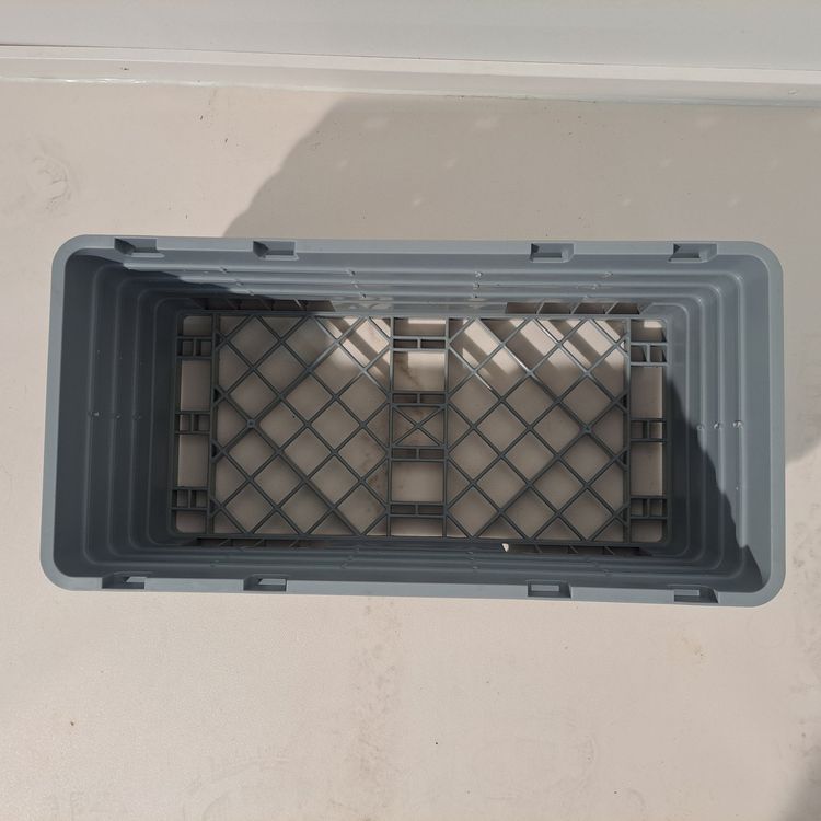 Wisyurt Geschirrspülerkorb Aus Edelstahl – Rechteckiger Besteckkorb, 28 X 13,5 X 5 Cm, Netz-Design Für Bessere Wasserzirkulation