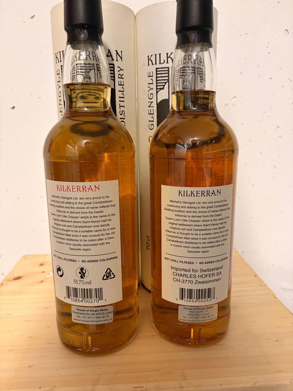 Springbank Bevande alcoliche: Kilkerran Bundle (8yo Batch 2, 12yo first release) – Nuovo e nell'imballaggio originale da Tennwil venduto da Goodwood18 2
