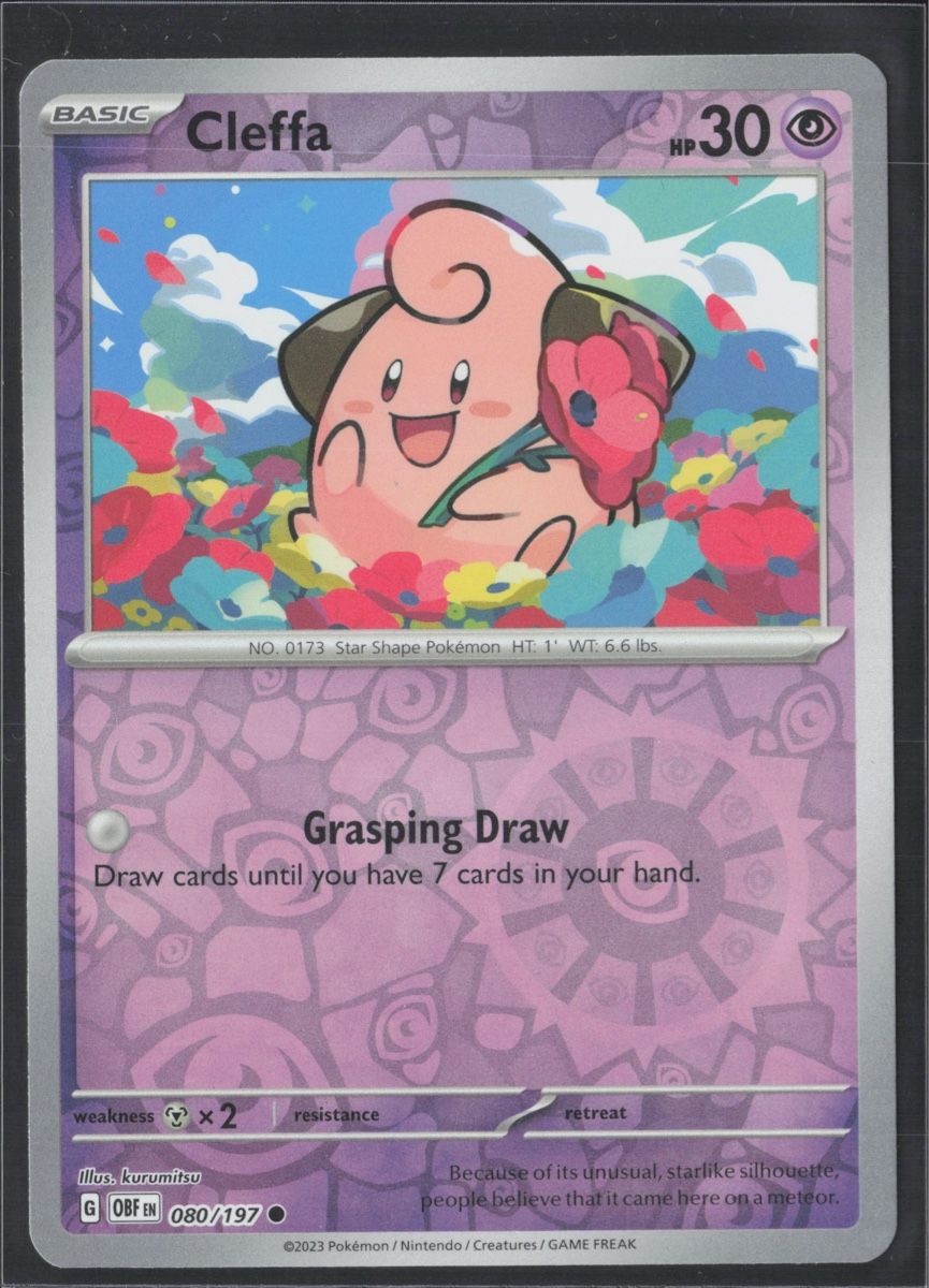 Pokémon Sammelbilder & Trading cards: POKÉMON / Cleffa / Obsidian Flames / Reverse 🇺🇸 – Gebraucht aus Herzogenbuchsee von TCG-High-Quality
