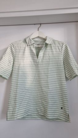 Bogner Poloshirt weiss/lindengrün, Gr. S, neuwertig