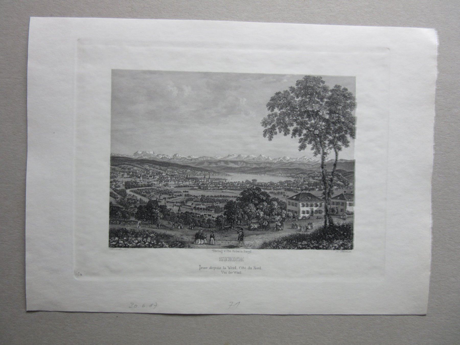 Incisioni: ZÜRICH   //ref.3e – Usato da Gersau venduto da grafik-kunst 1
