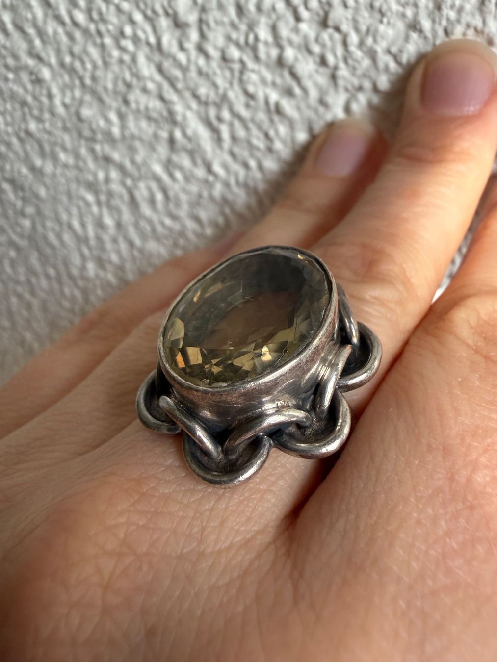 Anelli: Massiver Silber Ring mit Citrin 925 – Usato da Spiegel b. Bern venduto da Rogger72 5