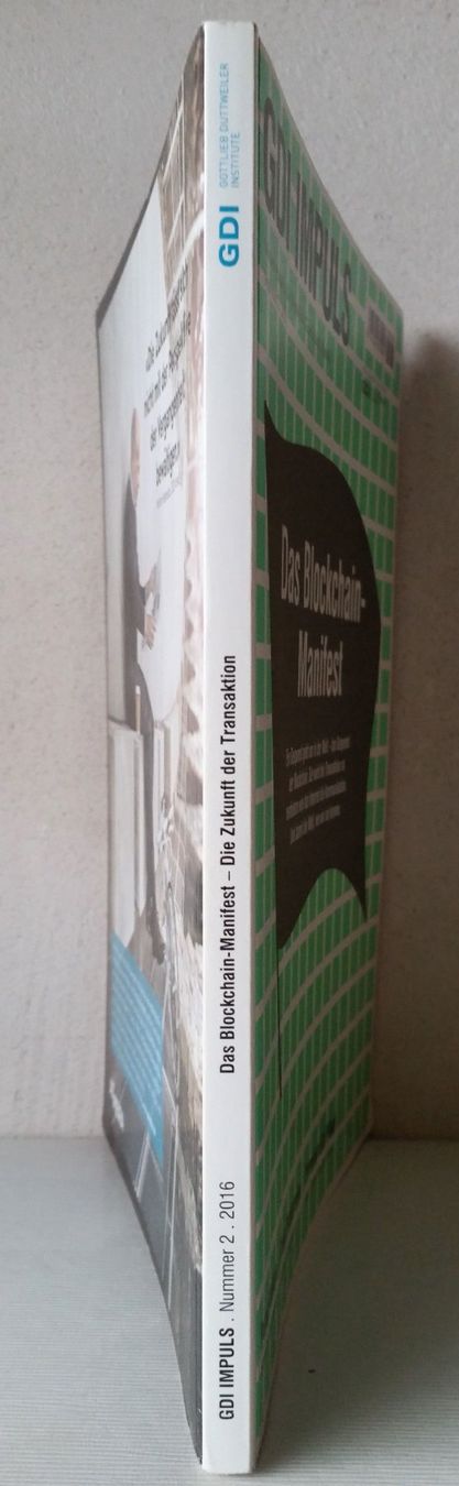 Libri: Das Blockchain-Manifest - GDI IMPULS Nr. 2 / 2016 – Usato da Oberriet SG venduto da ganesh435 9