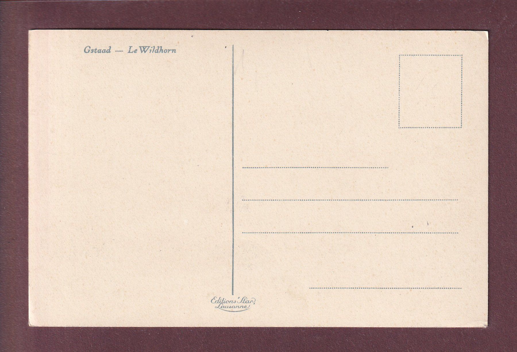 Cartes postales: GSTAAD - Wildhorn – D'occasion à Pully par nicecards 1