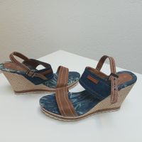 Plateausandalen, stylisch, Jeans@Leder, Größe 39