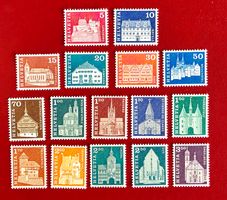 BAUDENKMÄLER III SATZ KOMPLETT 412 - 427 1964** POSTFRISCH