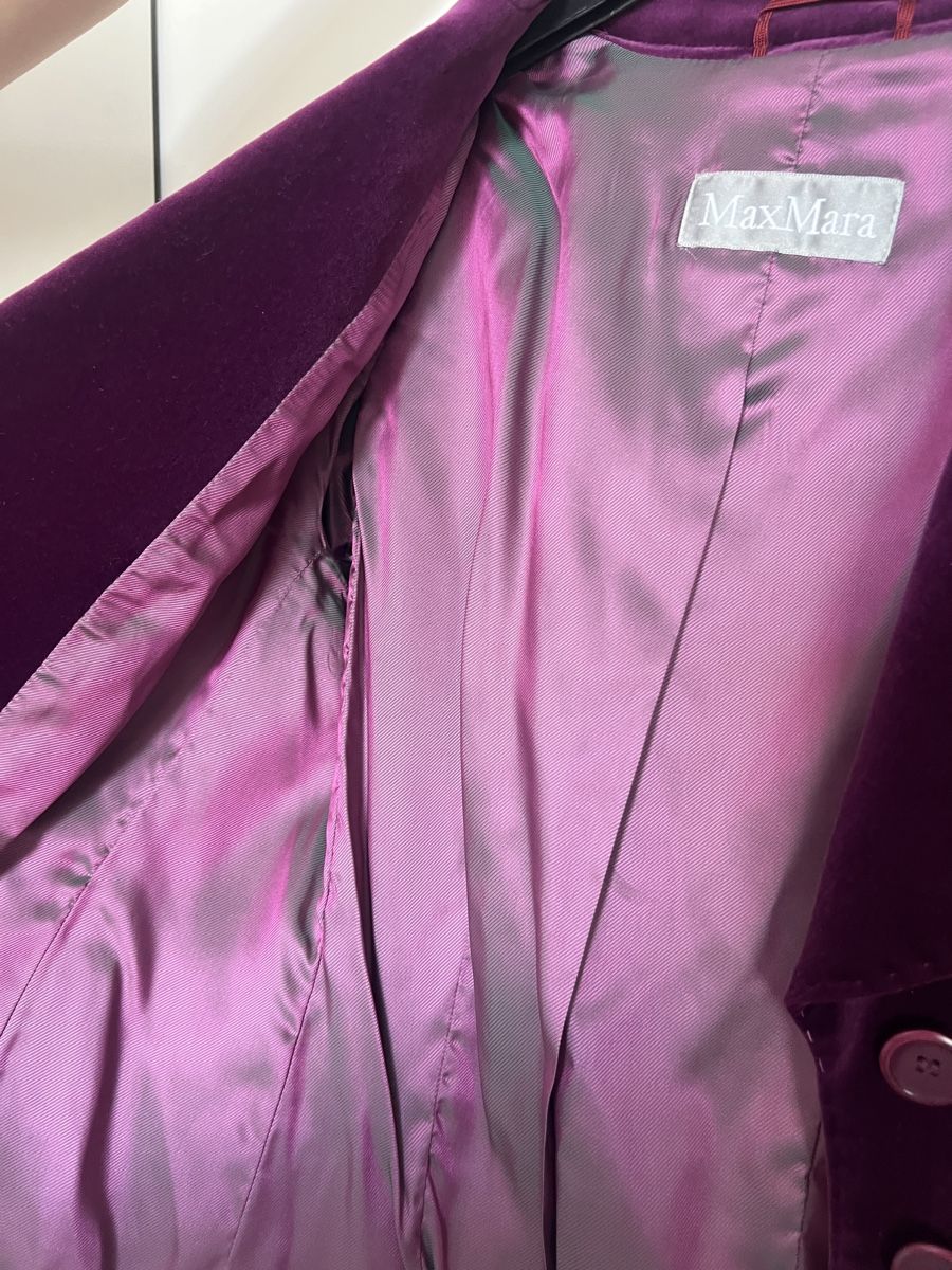 Max Mara Giacche: MaxMara Samtjacke Lila Grösse 38  – Nuovo (secondo la descrizione) da Niederglatt ZH venduto da AnFleischmann 3