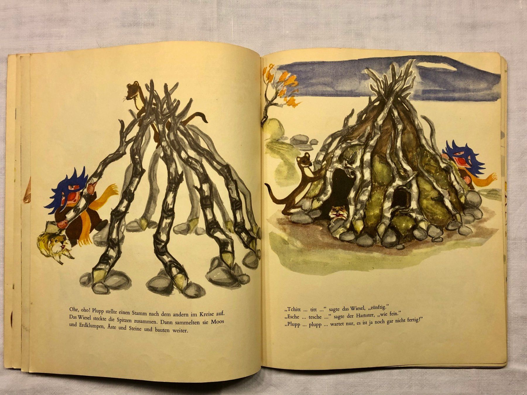 Libri: Bilderbuch " Plupp und das Wiesel" von Inga Grubbström – Usato da Winterthur venduto da Barunggeli 5