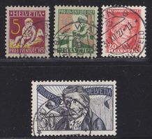 1927   Pro  Juventute Satz   Wappen sauber gestempelt