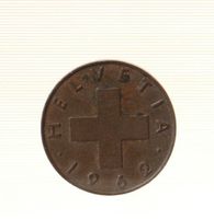 MONETA SVIZZERA 1 centesimo 1962 usata - circolata Rame