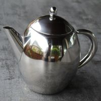 Edelstahl Teekanne mit Siebeinsatz 1.75 lt.