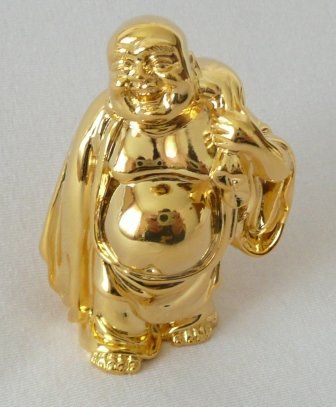 Sculture & Statue: Happy Buddha - goldfarben glänzend – Nuovo e nell'imballaggio originale da Mauren venduto da Yeelen 1