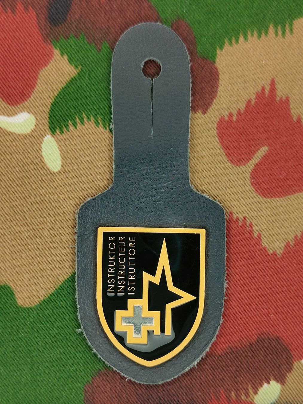 Schweizer Armee Placchette & Badge: Brusttaschenanhänger Instruktor – Usato da Bauma venduto da SwissMilitaria