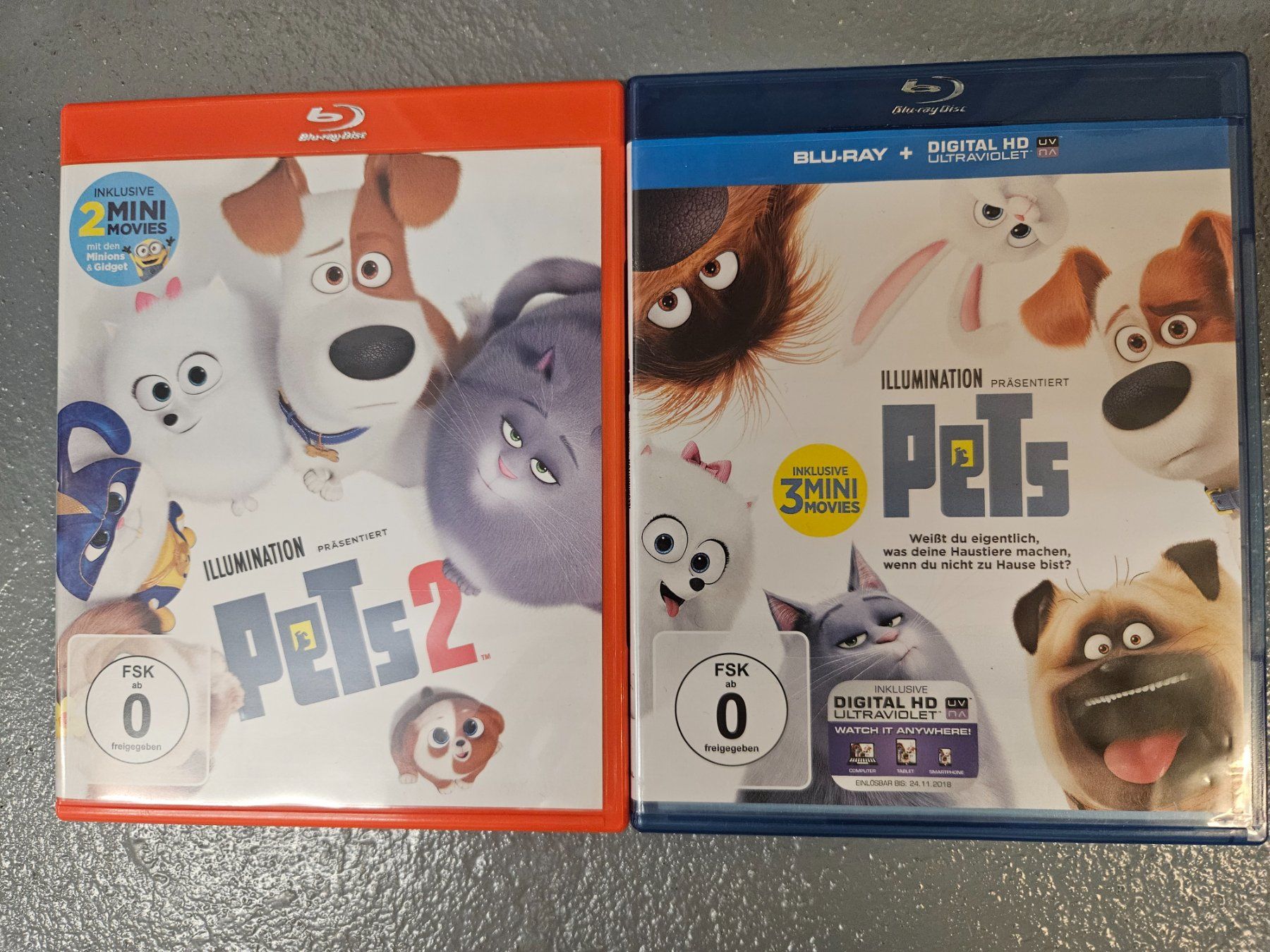 Tutti i DVDs: Blueray Pets 1 und 2 – Nuovo (secondo la descrizione) da Wangen ZH venduto da tulipe55