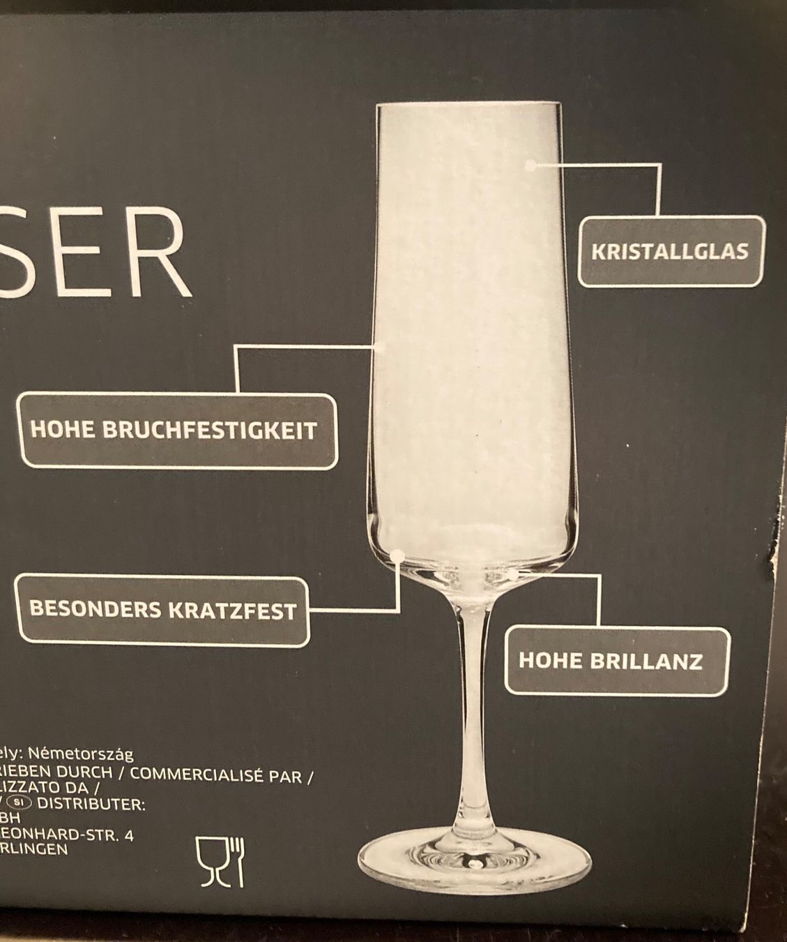 6 Sektgläser Crofton Chef's Collection gebraucht 244ml (Gebraucht) in ...