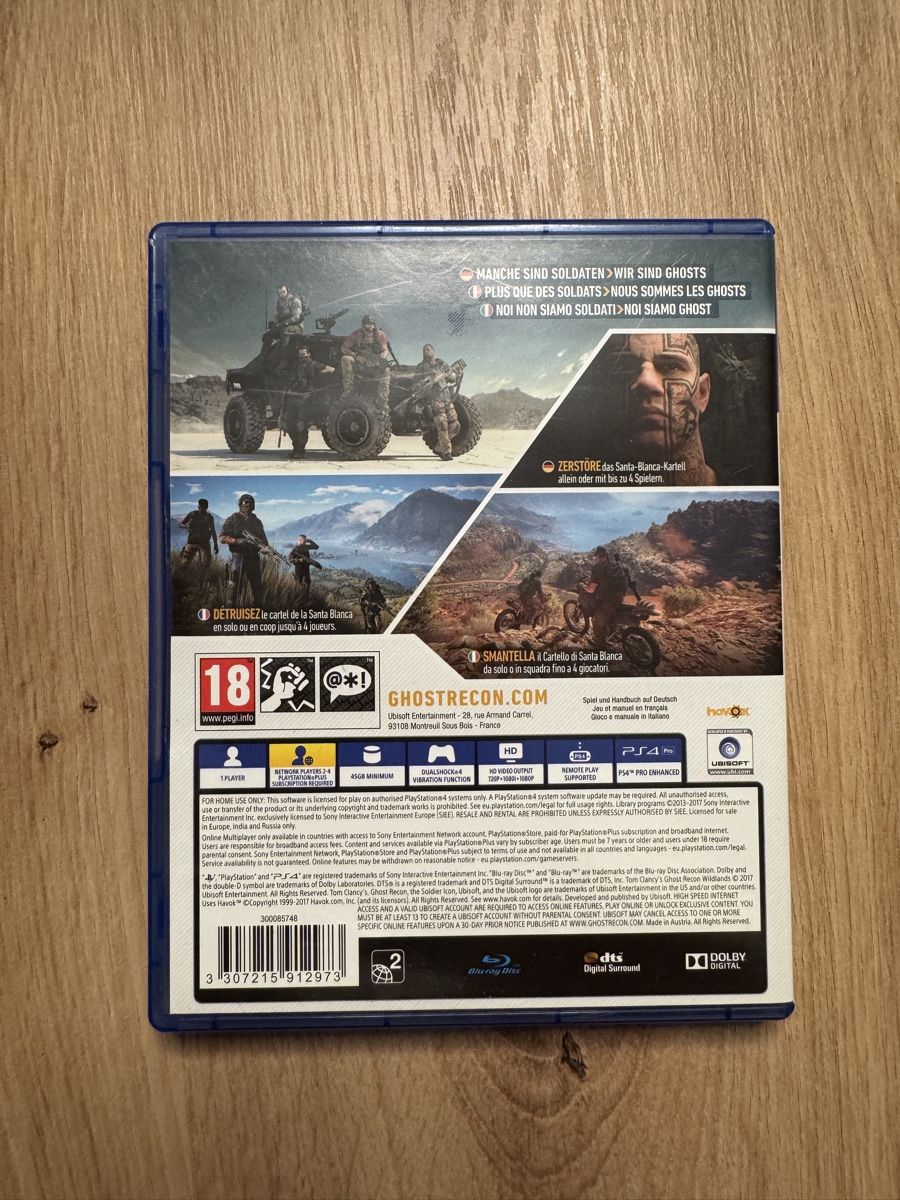 Sony Spiele: Tom Clancy's Ghost Recon Wildlands PS4 Spiel – Gebraucht aus Biberist von etesummer 1