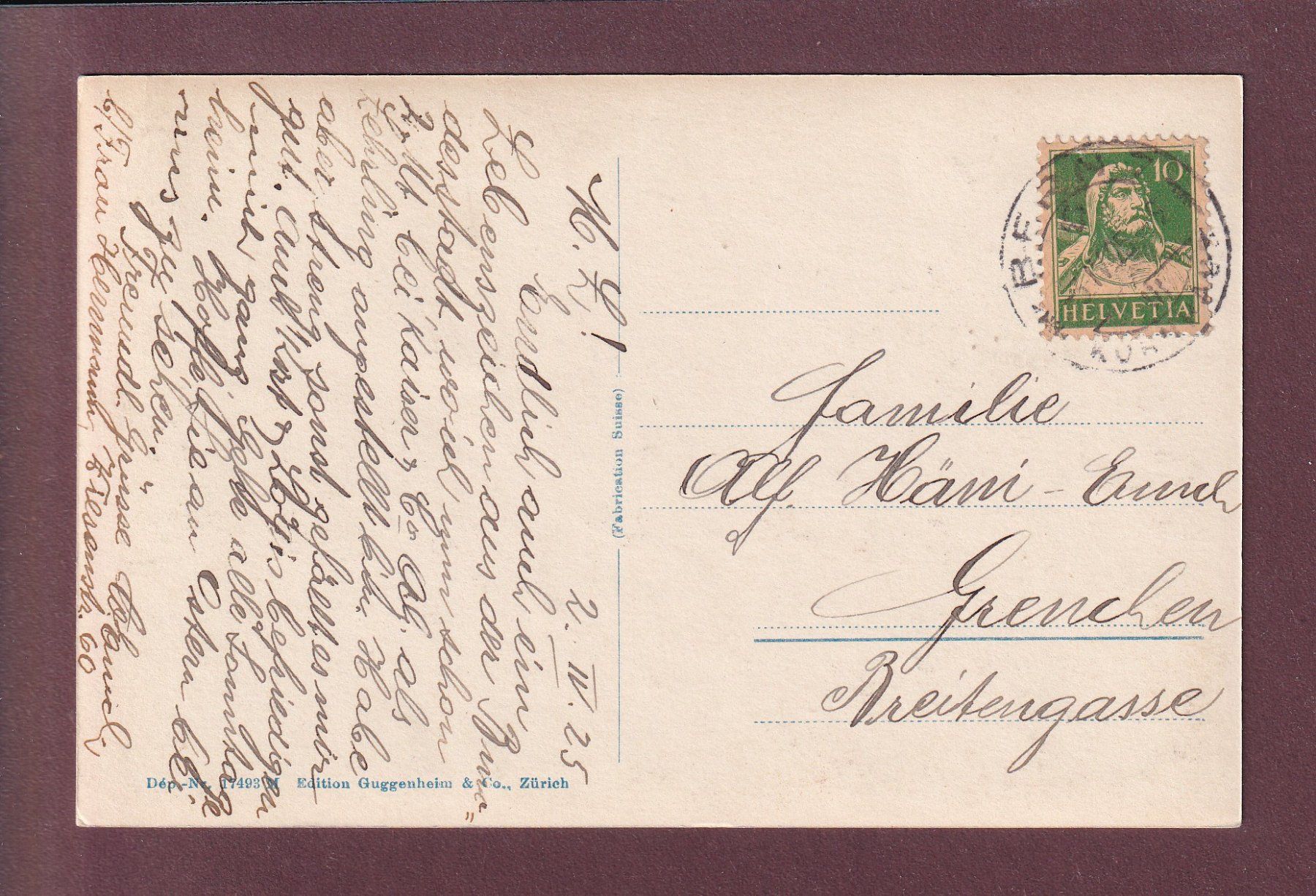 Cartes postales: BERN - Weltpostdenkmal - 1925 – D'occasion à Pully par nicecards 1