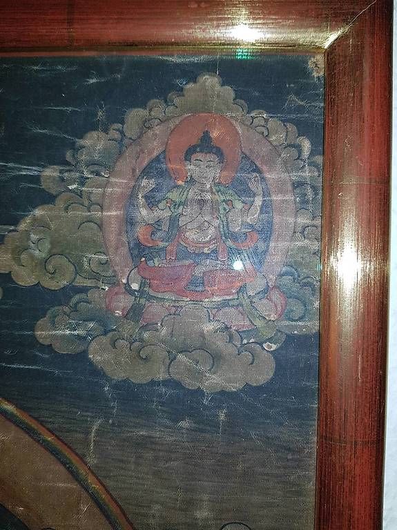 Dipinti: Antike Thangkha Guru Rimpoche – Usato da Waltensburg/Vuorz venduto da Buddhas 2