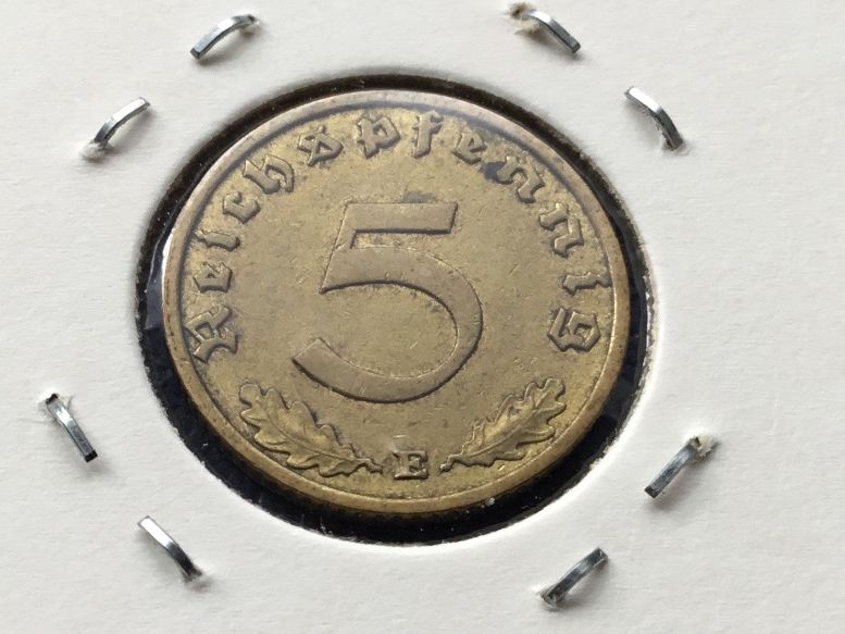 Alle Münzen: Drittes Reich 5 Reichspfennig 1937 E. – Gebraucht aus St. Margrethen SG von alfapeugeot10 2