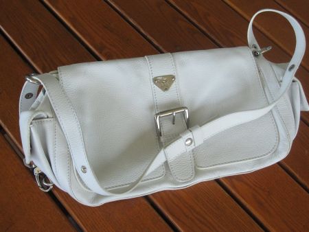 Maison Mollerus Damen-Handtasche Weiss Leder Original !