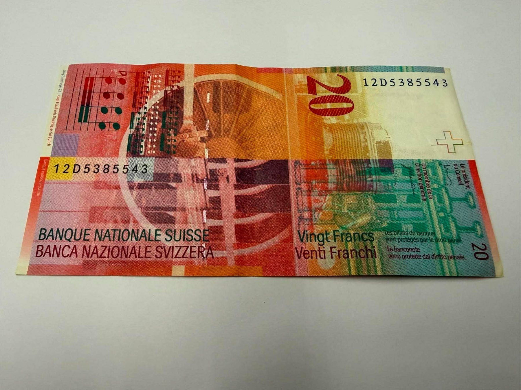 Banconote: Alte Schweizer Banknote 20 SFr. – Usato da Winterthur venduto da Joe1001 1