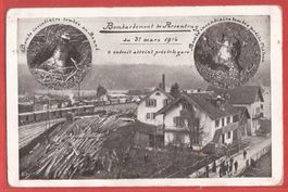 Porrentruy Bombardement 1916 - mit Bahnhof
