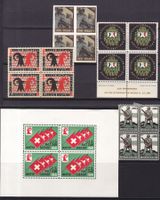 8 Stk. CH Viererblocks "Soldatenmarken 2. WK"