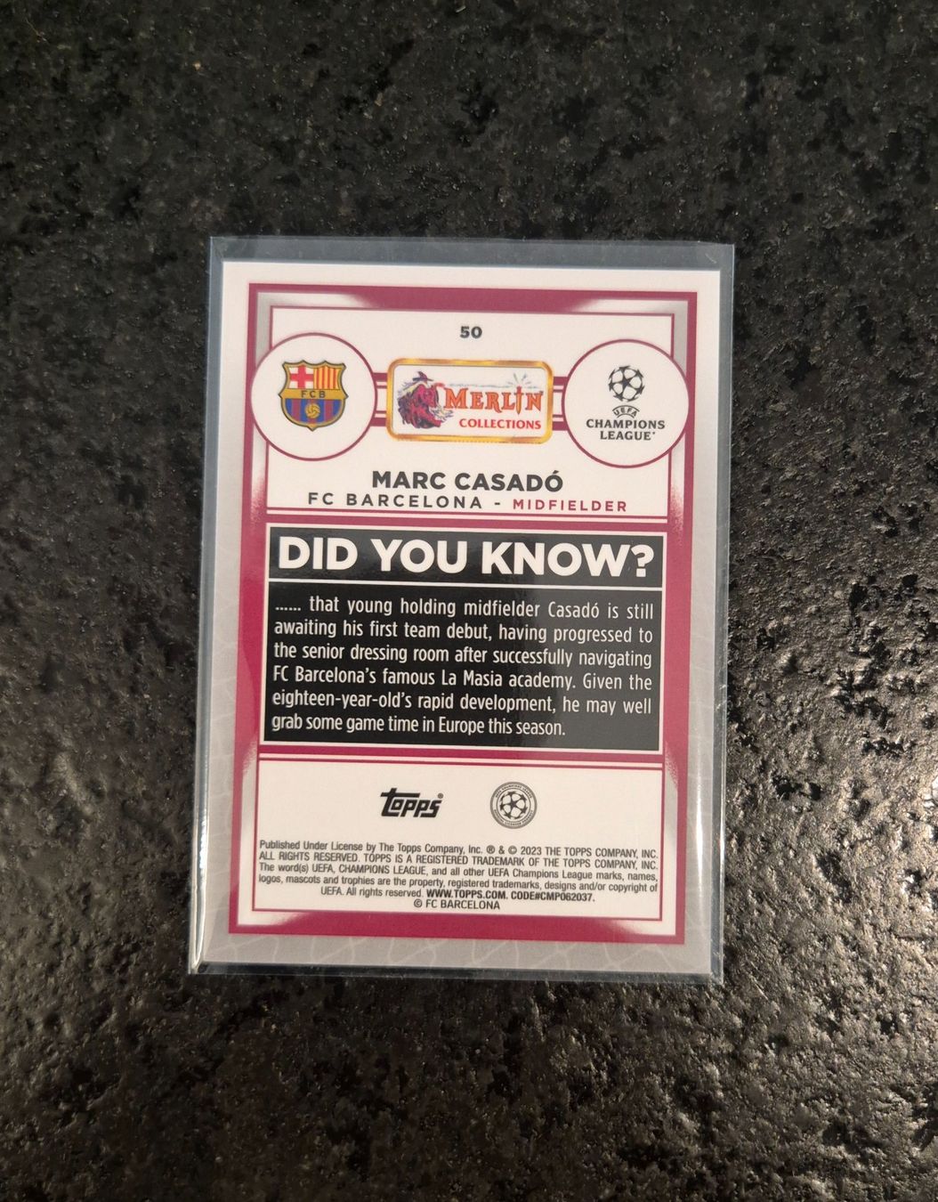 Topps Carte collezionabili: Marc Casado RC /299 - Barcelona - Topps – Nuovo (secondo la descrizione) da Burg AG venduto da Danoe 1