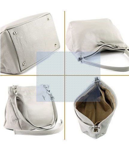 Borse da donna: Hellgraue Schultertasche aus Leder – Nuovo (secondo la descrizione) da Horn venduto da sonjamenzi 1