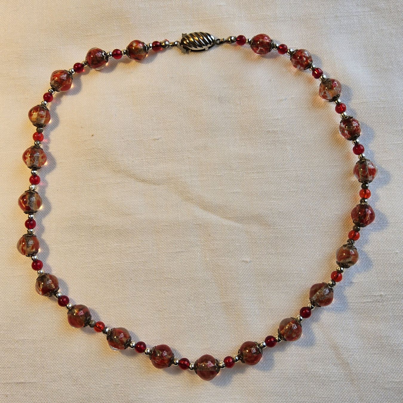 Murano Catenine: Murano Collier Halskette, Rot, ca 1960 – Usato da Zürich venduto da sanwit 1