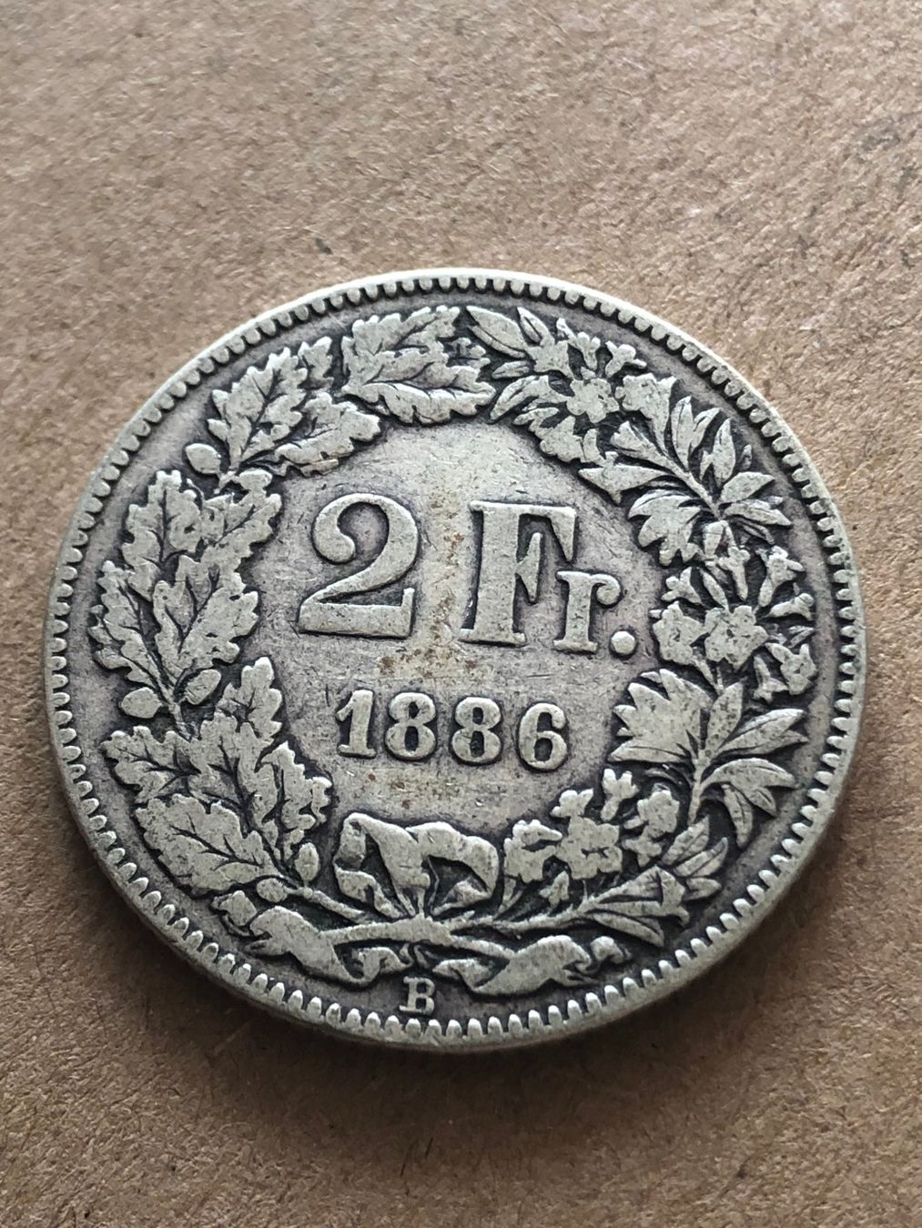 Alle Münzen: 2 Fr. 1886 – Gebraucht aus Schötz von Odpa