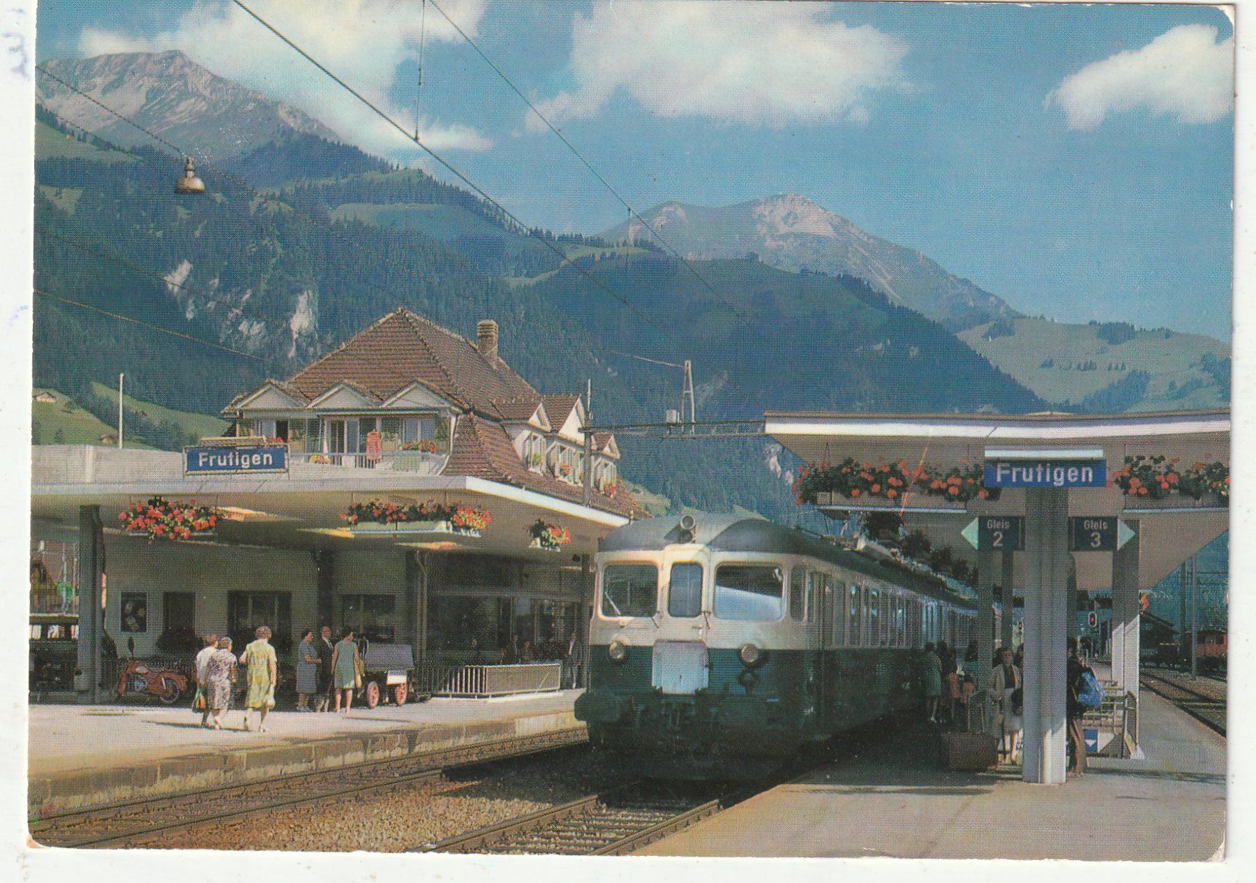 Ansichtskarten: Bahnhof Frutigen – Gebraucht aus Lumbrein von made02