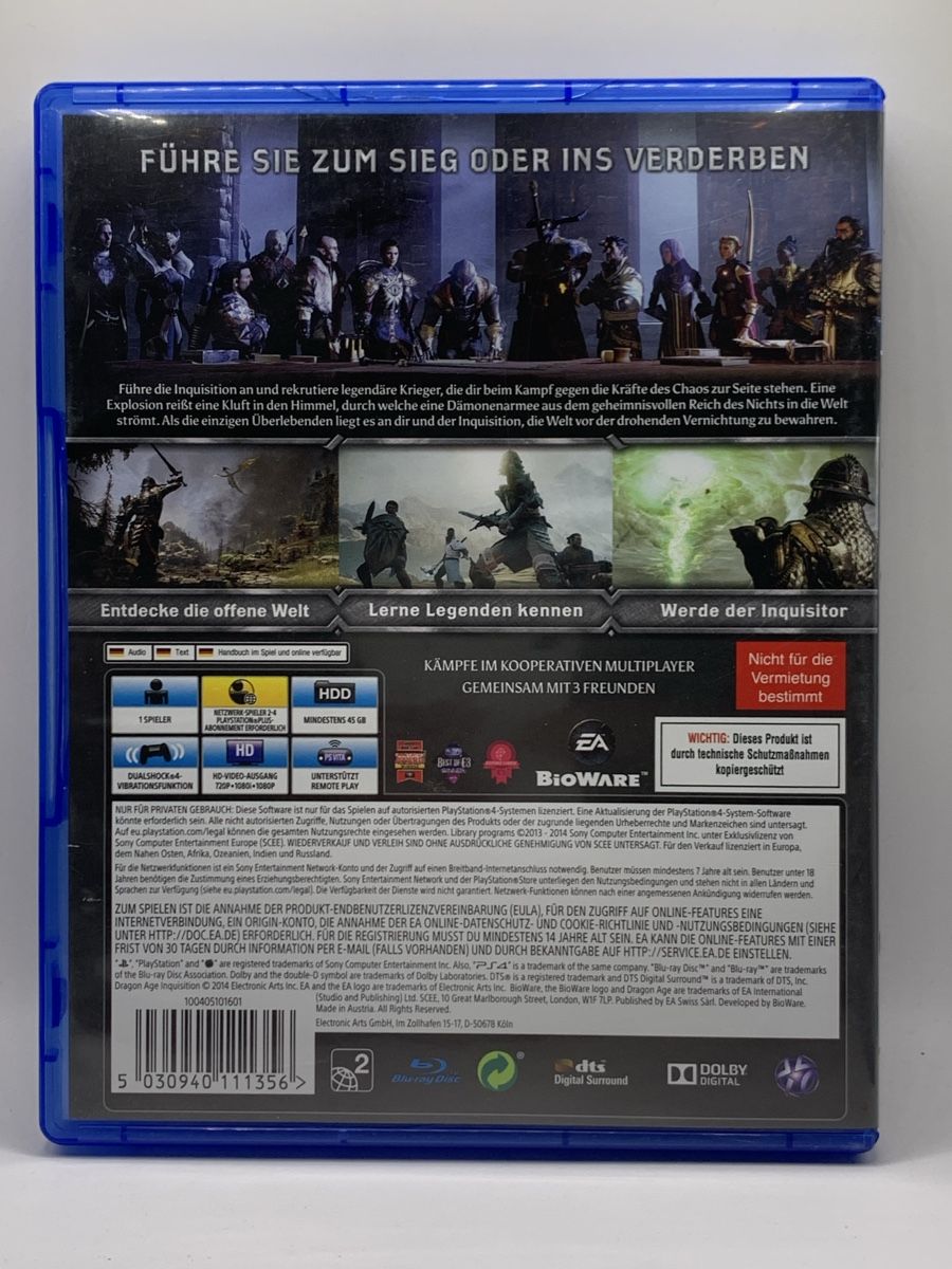 Sony Giochi: Dragon Age Inquisition - PS4 – Usato da Ostermundigen venduto da RG-Collector 1