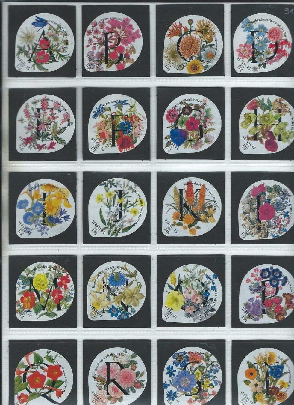 Coperchi dei cremini per caffè: KRD,Alphabet mit Gartenblumen 1991/109 B – Usato da Hochdorf venduto da KRdeckeli