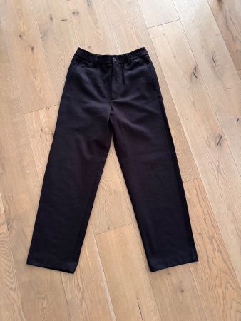 Lockere Schwarze Basic Stoffhose