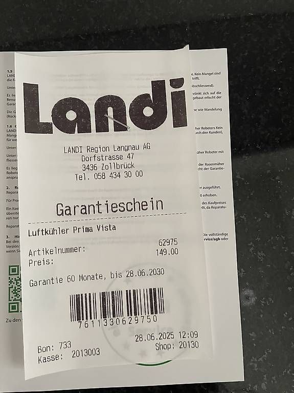 Ventilatori: Primavista Luftkühler – Usato da Lützelflüh-Goldbach venduto da Caermeli01 1