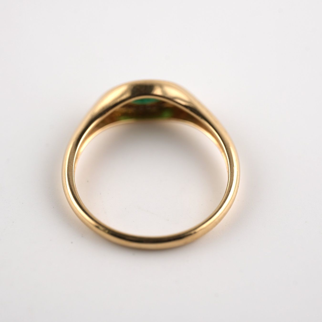 Anelli: Goldring 14K mit grünem Stein – Usato da Basel venduto da Edelmetallhaus24 3