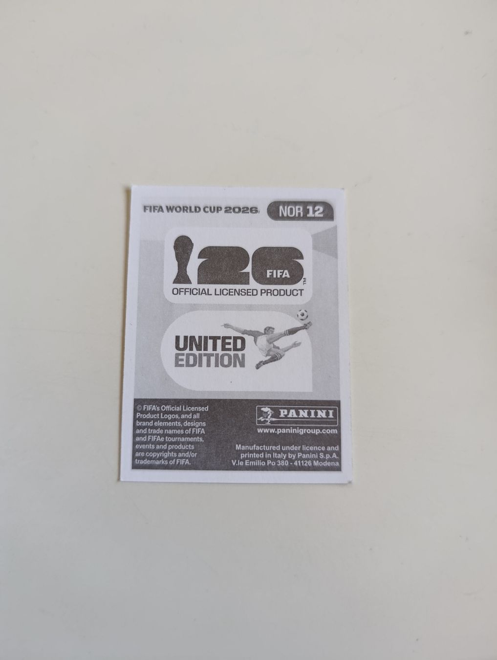 Panini Carte collezionabili: Panini World Cup 2026 NOR 12 – Nuovo (secondo la descrizione) da Lavey-Village venduto da pas_7xd2 1