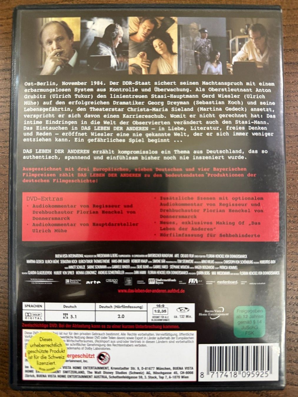 Alle DVDs: Das Leben der Anderen – Gebraucht aus Zürich von FilmFreunde 1