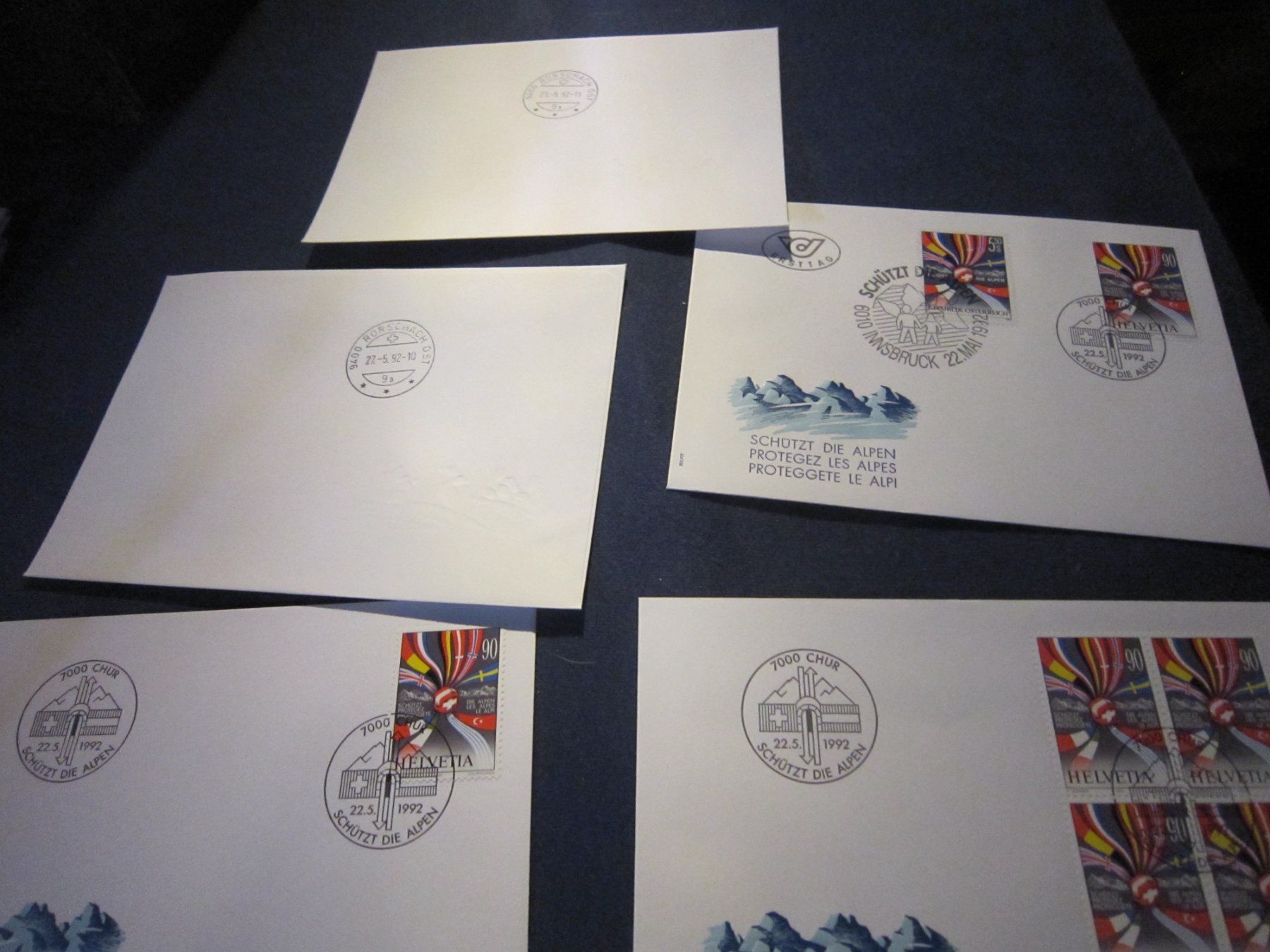 Tutti i francobolli: CH 1992 FDC GEmeinschaftsausgabe 2 x mit AK Stempel – Usato da Gordola venduto da Polentaefung 5