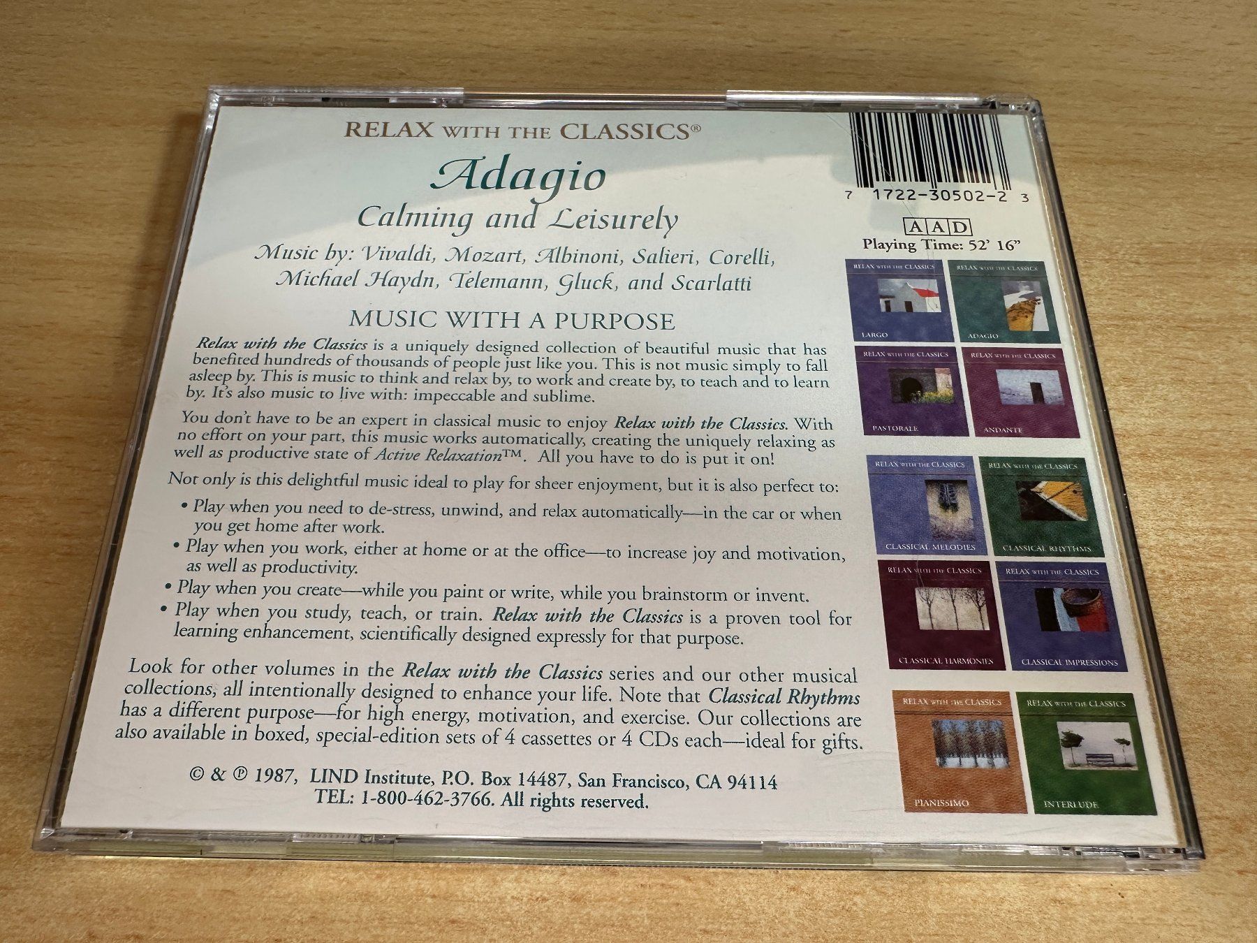 CD: J3 Various – Relax With The Classics, Volume Two, Adagio – Usato da Rikon im Tösstal venduto da Alpenmutz 1