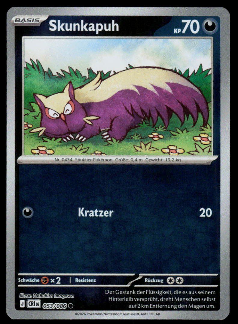 Pokémon Carte collezionabili: Pokemon Skunkapuh 053/086 – Usato da Herisau venduto da Pokemon2025