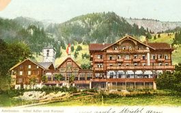 Adelboden   BE  -   Hôtel ADLER und Kursaal    um  1 9 1 0