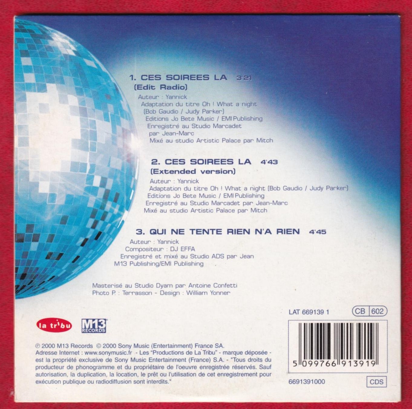 CDs: Yannick - Ces Soirées Là (CD-Single) – Gebraucht aus Zürich von Pfluftl2000 1