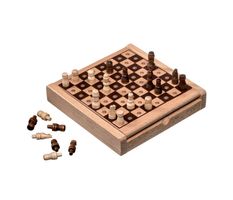 Echecs mini de voyage en bois ( NEUF )