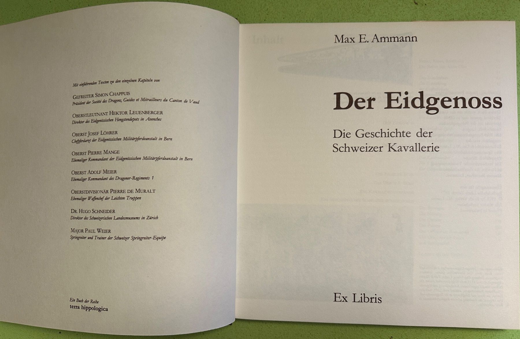 Libri: Max E. Ammann: Der Eidgenoss. Geschichte CH-Kavallerie – Usato da Zürich venduto da allp 2