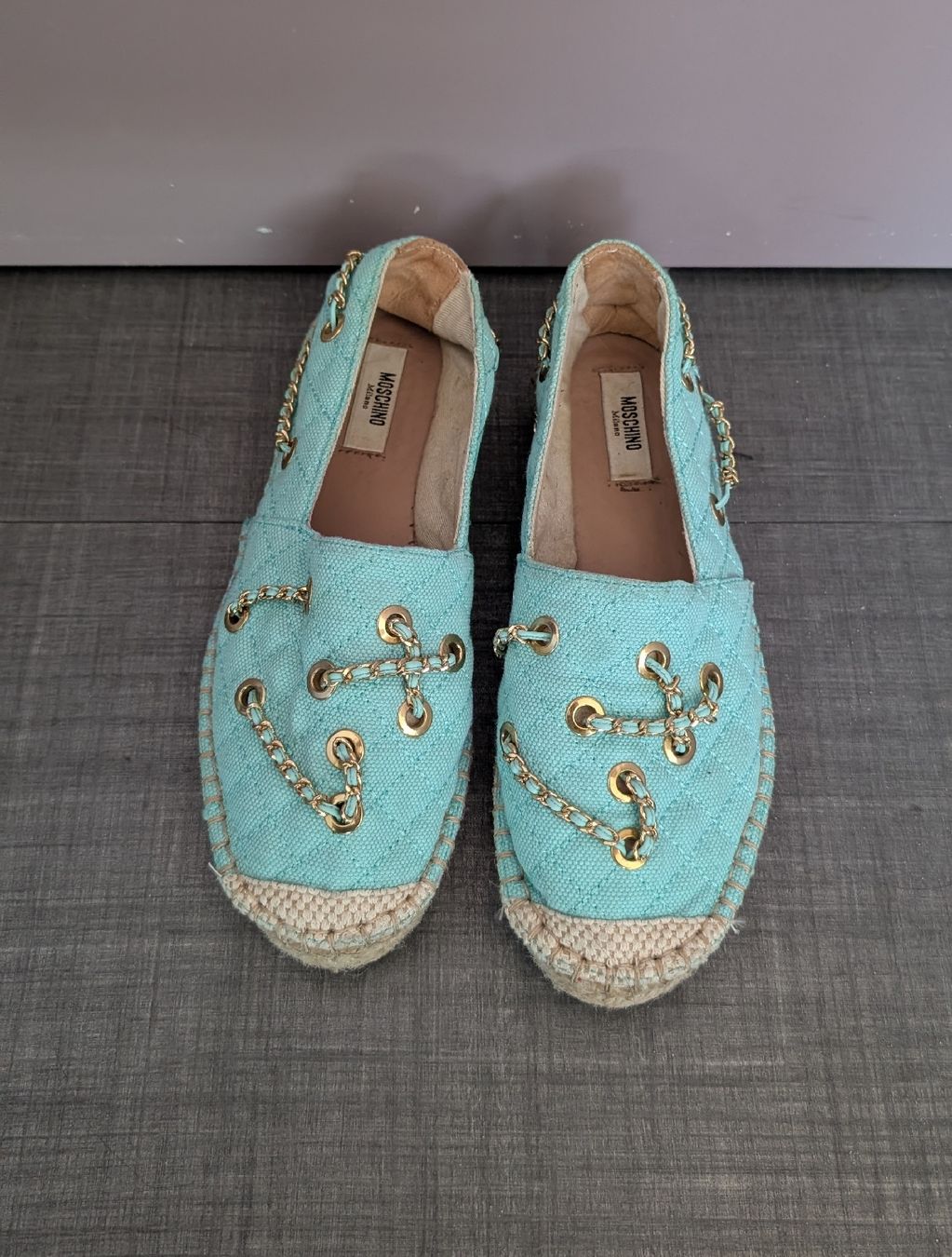 Moschino Scarpe da donna: Moschino Espadrilles, Size 38, turquoise – Nuovo (secondo la descrizione) da Meyrin venduto da att_mgj5 1