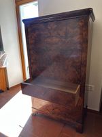 Antiker Biedermeier-Sekretär/Schrank aus Nussbaumwurzelfurni