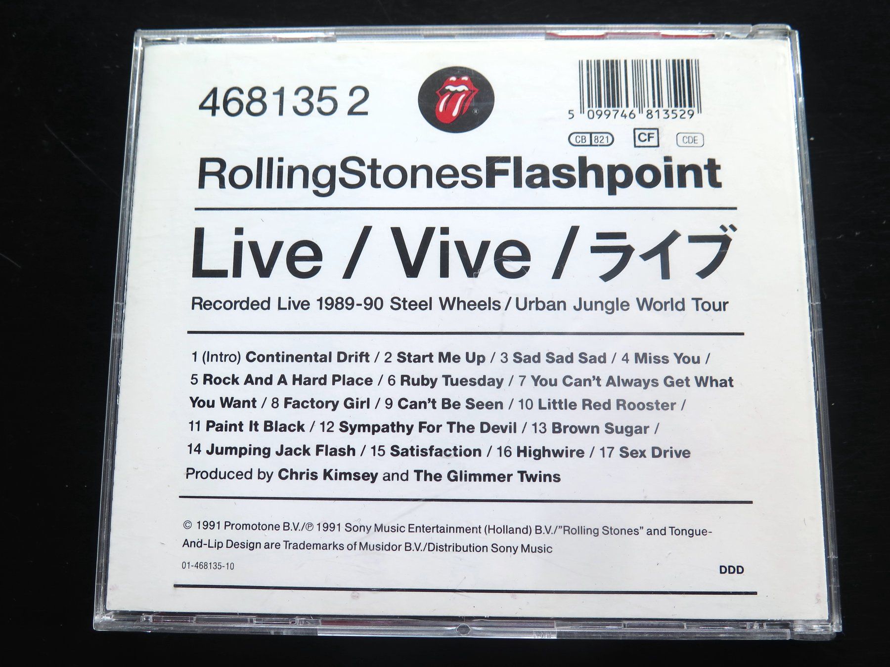 CD: (p) CD ROLLING STONES: Flashpoint, live 89/90 – Usato da Bern venduto da Balzamico 1